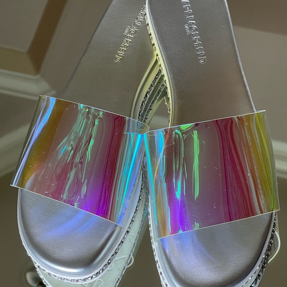 Karl Lagerfeld Paris opaque sandals ~ size 9 - Picture 5 of 5